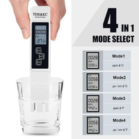 Pena Penguji Air 3 in 1 TDS EC Meter Temp, Monitor Kualitas Air Digital Akurasi Tinggi untuk Air Minum, Sistem RO, Akuarium