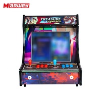 Marwey Nouveau Design Mini Borne d'Arcade de Table Machine de Jeu Vidéo Multi-Jeux Rétro Classique Combat pour 2 Joueurs Bartop