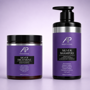 AP Factory Salon Private Label Silver Brightening Purple Shampooing Après-shampooing Masque capillaire Ensemble de soins capillaires en <span class=keywords><strong>mousse</strong></span> pour cheveux blonds - Product Image 1