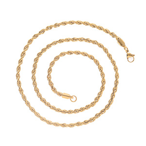 4Mm <b>Chain</b>, Hip Hop Jewelry, Stainless Steel Men's Trend Necklace, Gold Plated <b>Chain</b>, Versatile Tanjing Fashion Lijing Necklace - Product Image 5