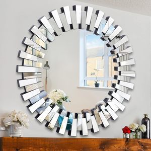 Modern Luxury Brown 3D Trend 4mm Thick USB <b>Light</b> Source Fashion Living Room Bedroom Wall <b>Mirror</b> Home Decoration Large Art <b>Mirror</b> - Product Image 1