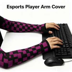 Manchettes de jeu en spandex à motif personnalisé avec trous pour les pouces pour les joueurs d'e-sport - Product Image 3