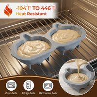 Moule à gâteau en silicone SILIKOLOVE, 2 cavités, forme citrouille, antiadhésif platine LFGB, sans BPA, qualité alimentaire