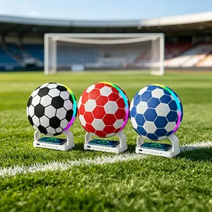 Boîte à son multifonctionnelle 3-en-1 en forme de ballon de football 2026 avec <span class=keywords><strong>haut</strong></span>-<span class=keywords><strong>parleur</strong></span>, chargeur sans fil et ventilateur – Cadeau idéal pour les fêtes - Product Image 2