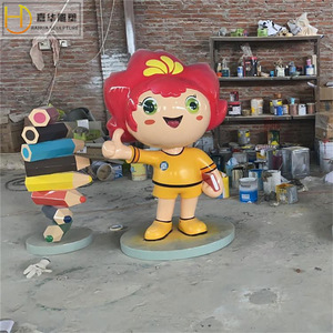 Escultura de Personaje de Dibujos Animados Jiahua, Figura Hecha a Mano de Fibra de Vidrio para Montar en el Suelo Exterior - Product Image 2