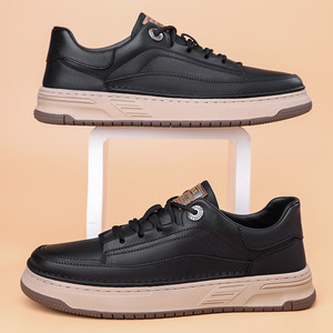 Mocasines de Alta Gama para Hombre, Zapatos Deportivos de Cuero Genuino para Oficina y Trabajo, Transpirables y Cómodos, con Suela de Goma, Novedad de Primavera, Zapatos Versátiles - Product Image 3