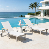 Chaise longue de piscine en aluminium pour hôtel, moderne et réglable, pour extérieur, plage et patio