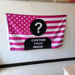 Banderas Personalizadas de Poliéster de 3x5 Pies con Texto y Bandera Rosa para Dormitorios Americanos - Product Image 2