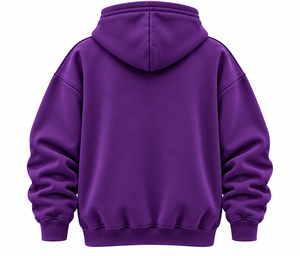 <b>Men's</b> <b>Purple</b> Oversized Hoodie Casual Pullover <b>Sweatshirt</b> with Kangaroo Pocket Spider Web Print 100% Cotton Oversized Spider - Product Image 3