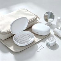 Boîte de rangement ovale pour aligneurs dentaires en plastique PP avec logo personnalisé
