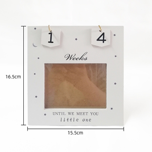 Marco de Fotos Clásico de Madera para Ecografía de Bebé, con Corazones UV, Regalo Conmemorativo para Recién Nacidos, Hecho a Mano con Hilo - Product Image 6