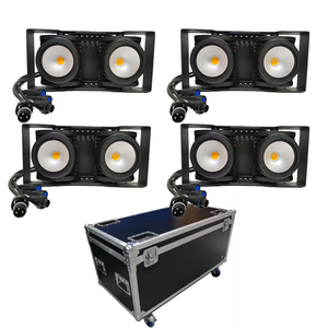 4Pcs 2X100W 200W Rgbw 4In1 Outdoor Waterproof Ip65 Led Cob Blinder <span class=keywords><strong>Light</strong></span> With Flight Case - Product Image 1