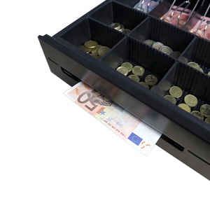 <span class=keywords><strong>CK</strong></span>-410 5 proyecto de ley 8 moneda llave cerradura caja registradora caja de metal negro - Product Image 3