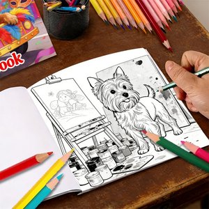 Cuadernos <span class=keywords><strong>de</strong></span> Colorear Deluxe York, Cuaderno Personalizado con Cubierta <span class=keywords><strong>de</strong></span> 250 g/m², Libro para Colorear para Adultos, Niños, Regalos, Amigos, Parejas, Material Escolar - Product Image 2