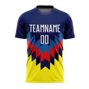 2026 Summer Sports T-shirt Bird's Eye Fabric Football Jersey Short Sleeve Crew Neck Unisex Adult OEM Service - Product Image 1
