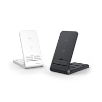 Station de chargement sans fil pliable 15W avec logo personnalisé pour téléphones mobiles montre intelligente écouteurs station de chargement sans fil OEM