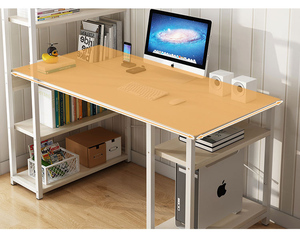 Escritorio de Computadora Simple con Estantería para <span class=keywords><strong>Oficina</strong></span> en Casa, Dormitorio y Habitación de Estudiantes, Escritorio para Alquilar - Product Image 4