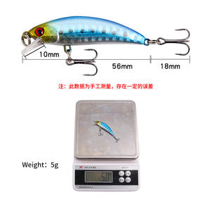 Leurre Minnow XY-26 5,6 cm 5 g, appât artificiel coulant pour la pêche au carpe crucian en eau douce, matériau ABS - Product Image 3