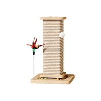 Jouet pour chat : Griffoir vertical en bois de sisal, durable, résistant aux griffures, peu encombrant, pour chatons, protège les meubles et aide à la dentition