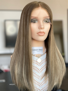SHY usine certifiée 100% cheveux humains juif casher perruque cheveux slaves Balayage mis en évidence HD Lace Top perruques juives - Product Image 2