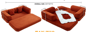 Canapé-lit Melard rétro en velours côtelé, pliable, amovible, lavable, compressé sous vide, pour <span class=keywords><strong>Lazyboy</strong></span>, avec éponge, idéal pour la location - Product Image 5