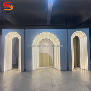 SMOOTH dreamiest atmosphere White <b>Pvc</b> <b>Board</b> White Wedding Set of Backdrop stand Wedding Stage background Props - Product Image 4