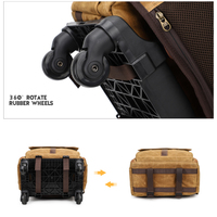Sac à dos à roulettes 2 en 1 pour appareil photo, valise trolley avec support pour trépied, sac étanche pour appareil photo reflex numérique, compatible avec un ordinateur portable de 16 pouces