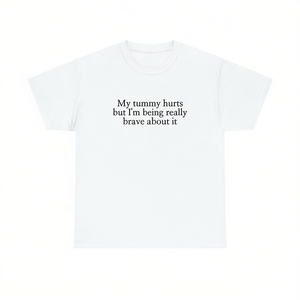 Maglietta 'Il mio stomaco fa male' per chi soffre di mal di pancia, divertente, meme, ironica, sarcastica, regalo scherzoso, maglietta scherzosa - Product Image 2