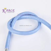Kabel LAN Internet KableTex High-Speed 23AWG Tembaga Padat Cat7/Cat8 Jaringan Terproteksi SFTP 4 Pasang Isolasi PE Berbusa PVC