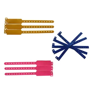 Stampa Logo a colori completi braccialetti in plastica per feste di eventi con osservazione personalizzata