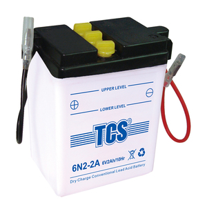 แบตเตอรี่รถจักรยานยนต์กรดตะกั่วแบบชาร์จไฟได้6N2-2A TCS 6V Agm - Product Image 1