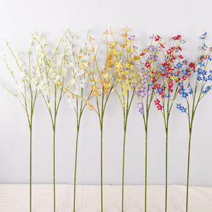 Fleurs d'orchidée artificielles en soie orange, haute simulation, pour décoration de mariage, de maison, arrangement floral, décoration de salon - Product Image 2