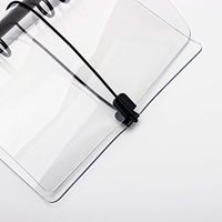 Carnet à anneaux en PVC transparent pour la vente en gros, avec 6 anneaux et 40 feuilles de papier