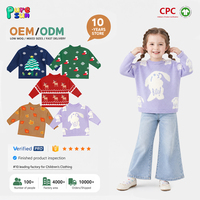 Pulls en tricot à col roulé pour filles, personnalisés, certifiés CPSIA, avec motif de rennes de Noël d'hiver, en jacquard, chauds, pour filles de 10 à 12 ans