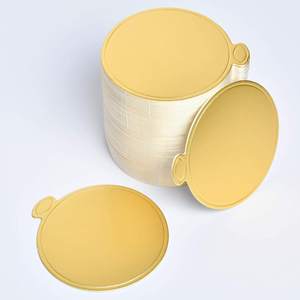 Plaques en papier pour Base de gâteau, 50 pièces, en <span class=keywords><strong>carton</strong></span> <span class=keywords><strong>doré</strong></span> Mousse - Product Image 6