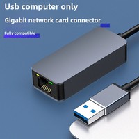 Nouvel adaptateur Ethernet externe USB-C Gigabit en alliage d'aluminium USB3.0 RJ45 2500M pour ordinateur portable, téléphone portable, tablette, jeu, sans pilote