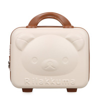 Valise à roulettes Little Bear, trousse de maquillage, bagage cabine 14 pouces, mini-valise en néoprène avec fermeture éclair, boîte de rangement portable à motif dessin animé