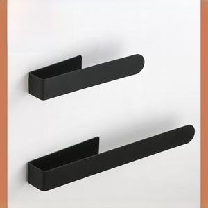 Porte-serviettes mural simple de style américain en acier inoxydable brossé, sans perçage, technique de suspension tressée, pour l'exportation - Product Image 2