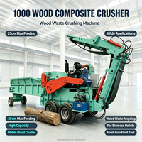Broyeur à bois mobile diesel modèle 1000, capacité 8t/h, diamètre max. 25cm, haute productivité pour bûches, branches, déchets de bois