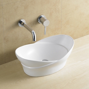 HS-8032 Modern Oval Design <strong>Hand</strong> <strong>Wash</strong> Sink Triple Bathroom Sink <strong>Set</strong> for Hotels Easy Clean Toilet Sink - Product Image 5