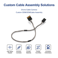 Câble d'assemblage personnalisé pour caméra de drone, connecteur FPC 16 broches pas de 0,3 mm, câble de signal haute vitesse 46AWG, utilisation électronique/informatique OEM