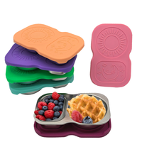 Boîte à sauce en acier inoxydable 304, réutilisable, écologique, étanche, compatible micro-ondes, avec couvercle en silicone, 2 compartiments, capacité de 0 à 1 L