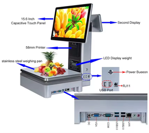 WUXIN Bestseller POS KI-Produkterkennung Bildschirm Digitale Supermarkt-Waage Android POS-System Etikettendruck <span class=keywords><strong>Super</strong></span> - Product Image 1
