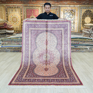 122x183cm <strong>Turkish</strong> <strong>Rugs</strong> Istanbul Carpets Red Persian Road <strong>Uk</strong> and Silk Carpet - Product Image 1