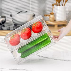 Melhor Deslizante Recipientes De Armazenamento De Geladeira com Tampas Organizador De Geladeira Gavetas Armário Retire Caixas De Geladeira para Armazenamento De Alimentos - Product Image 5
