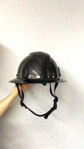 Casco de ala completa, trabajo de construcción aprobado, diseño gris carbón de primera calidad, casco de seguridad FRP con rata ajustable de 4 puntos - Product Image 2