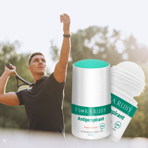 Déodorant roll-on unisexe aux herbes FLORA RUBY personnalisé OEM avec protection longue durée - Product Image 1