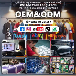 Tùy chỉnh màu Xanh ngắn tay áo bóng đá Jersey thiết lập mới đến số lượng lớn tùy chỉnh đồng phục OEM Dịch vụ có sẵn - Product Image 6