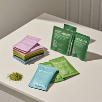 Sachets d'emballage personnalisés en aluminium thermoscellé pour poudre de matcha, type Doypack