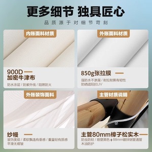 Trigone V Type <b>Canvas</b> Tent Aluminum <b>Frame</b> One Bedroom Water Proof Outdoor Camping Wedding Party Use - Product Image 5
